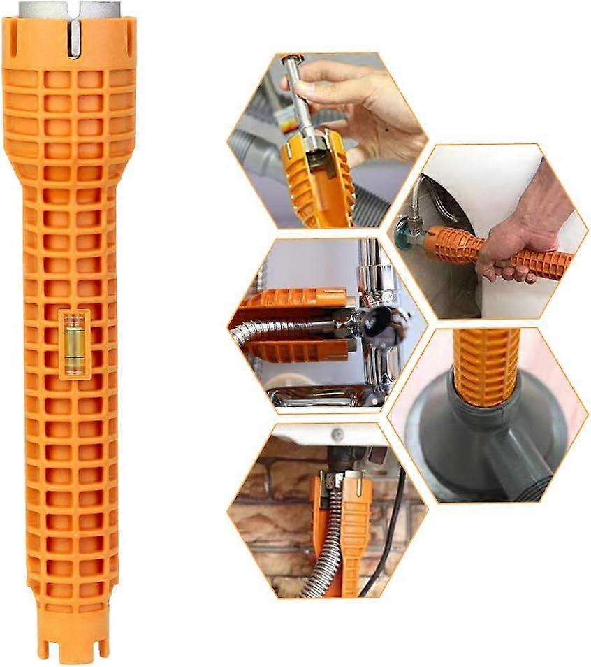 Sink Installer Plumbing Tool, 14-in-1 Design For Versatile Use, Extra-long Design For Access In Small Spaces, Built-in Level Indicator For Accurate