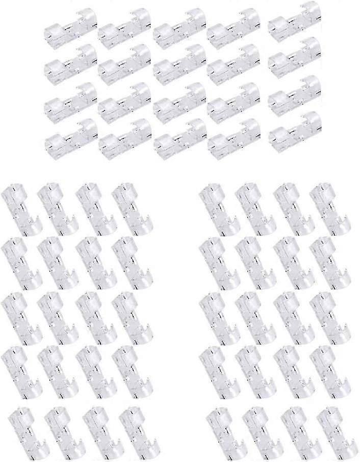 60-Pack Self-Adhesive Cable Clips, Adjustable Transparent Wire Storage Clips