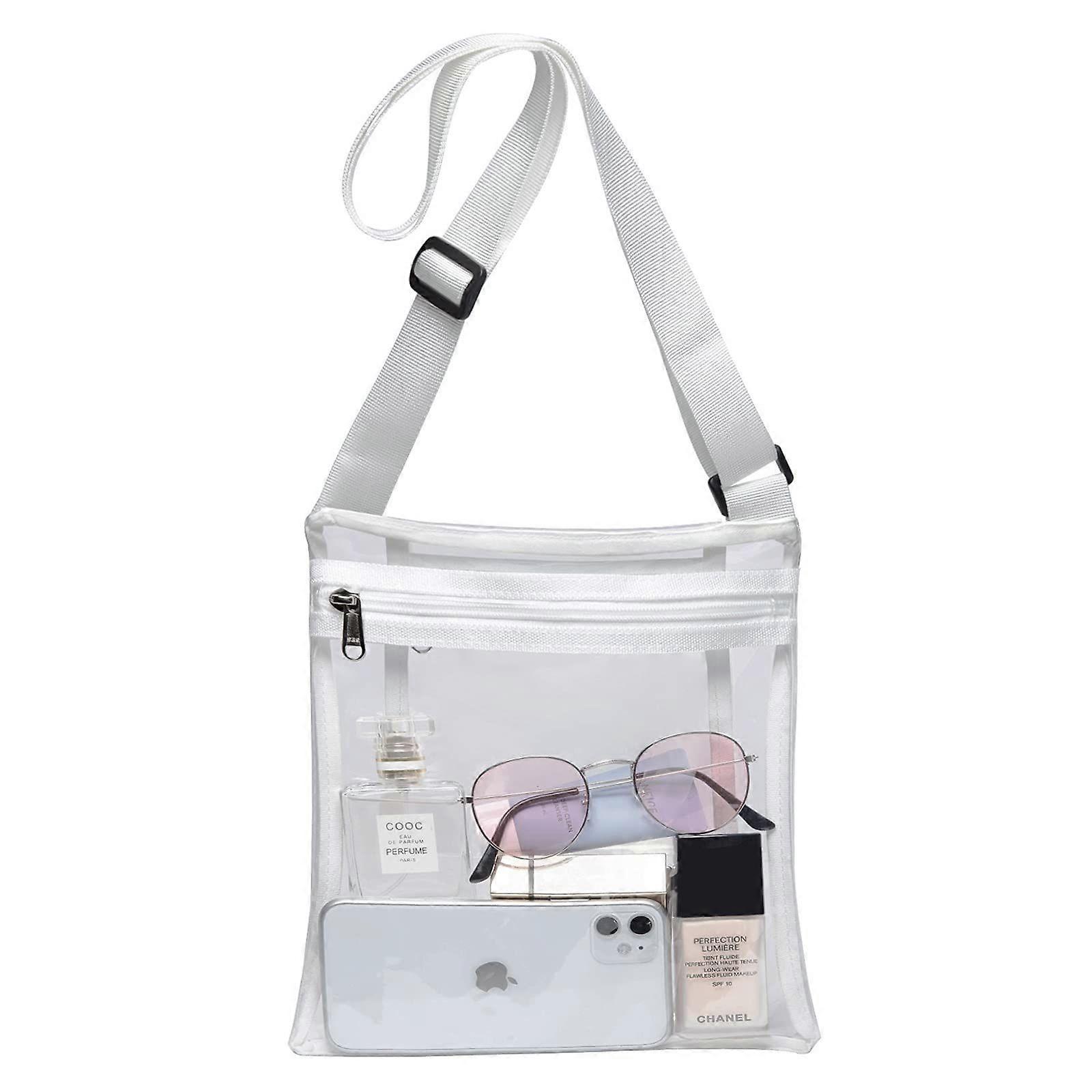 ملعب حقيبة شفافة معتمدة من محفظة الحفلات الموسيقية الشفافة مع الجيب الداخلي