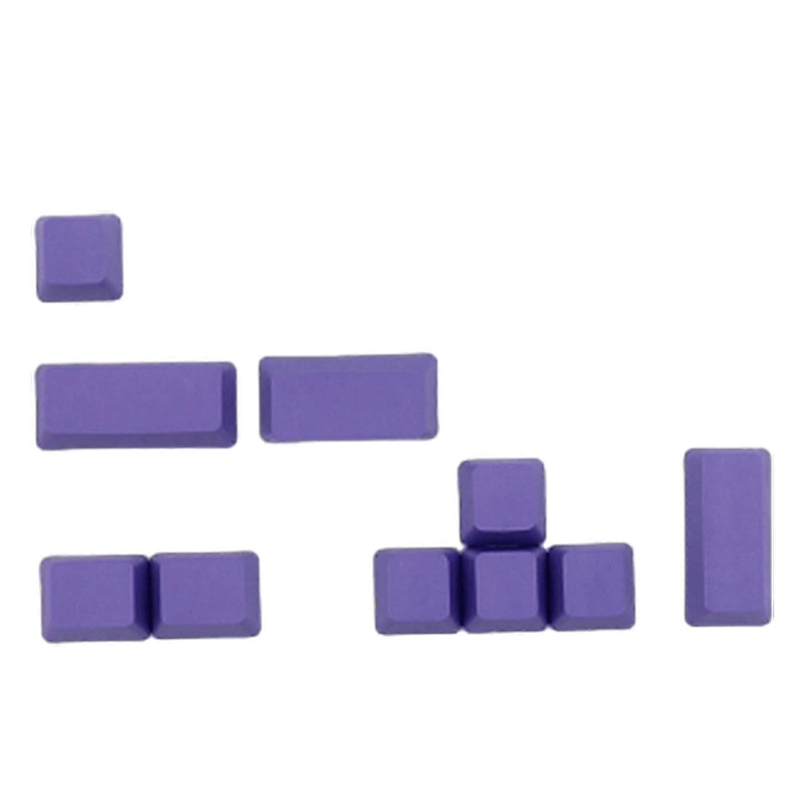 DIY Keycaps Replacement Set 10pcs for Mechanical Keyboards Thick PBT Material Keycap Purple