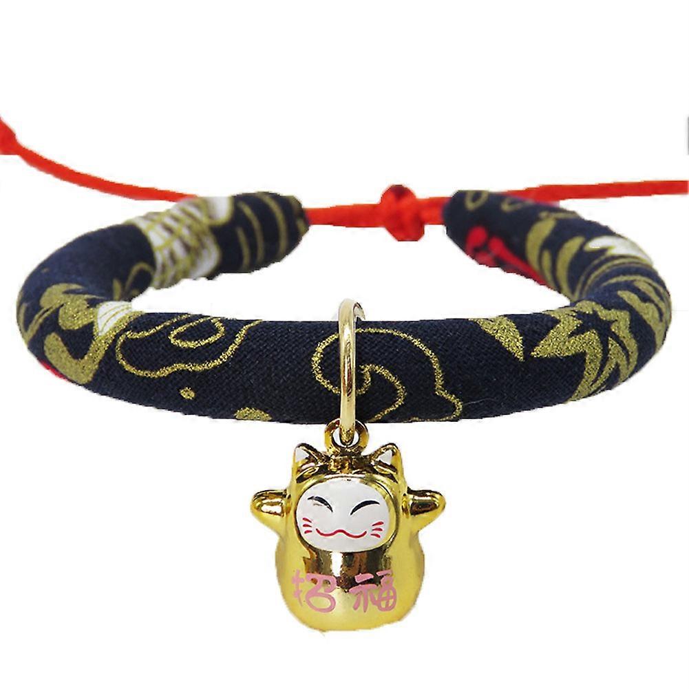 Adjustable Pet Necklace with Printed Necktie and Bell