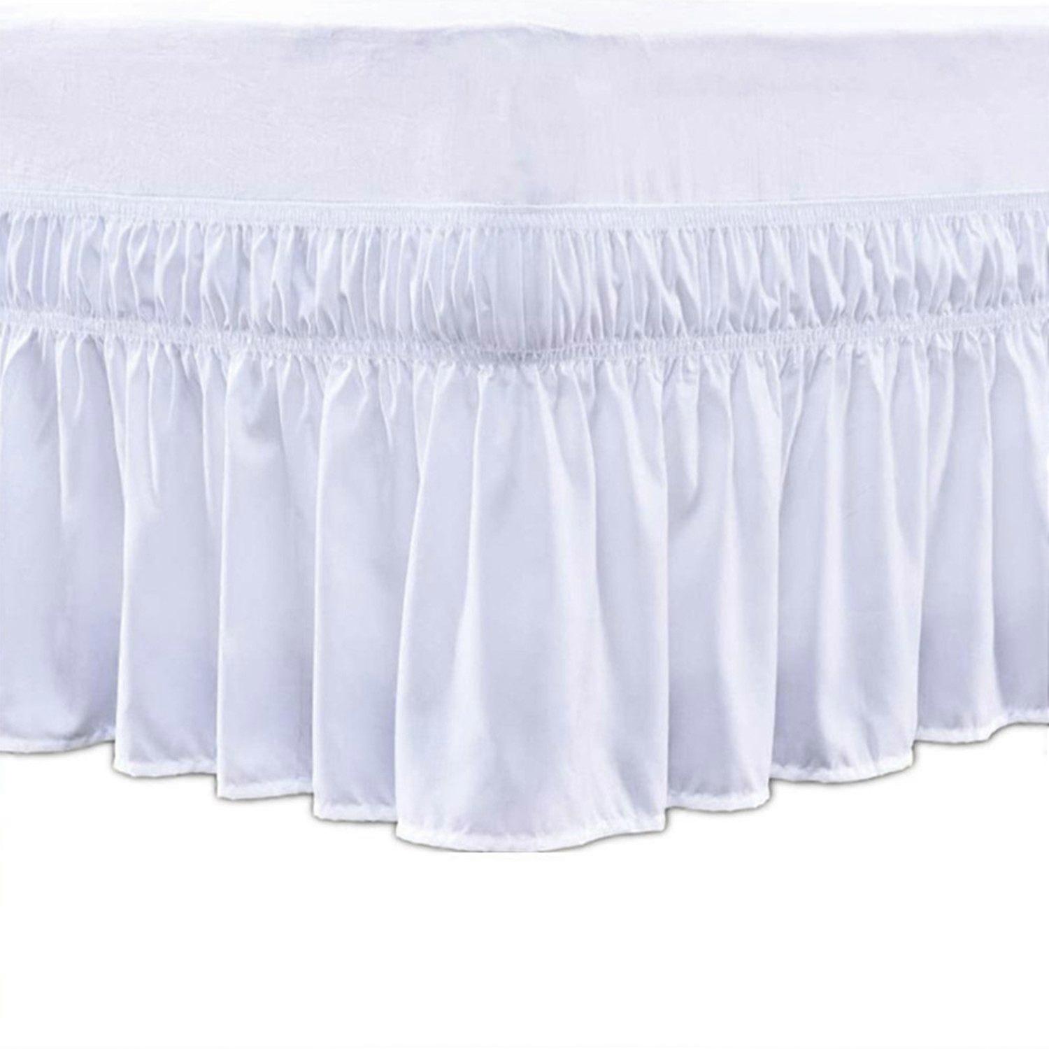 Ágynemű Ágynemű Fodros Tömör Elasztikus Fehér Ágyszoknya a kényelmes ágyneműért