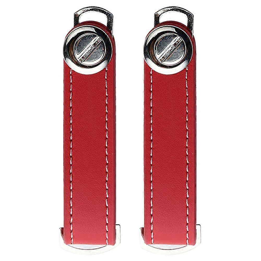 Sleek Innovative Key Organizer, Fine Workmanship Ensures Durable Use, Soft Imitation Leather Offers Comfortable Touch (2PCS)