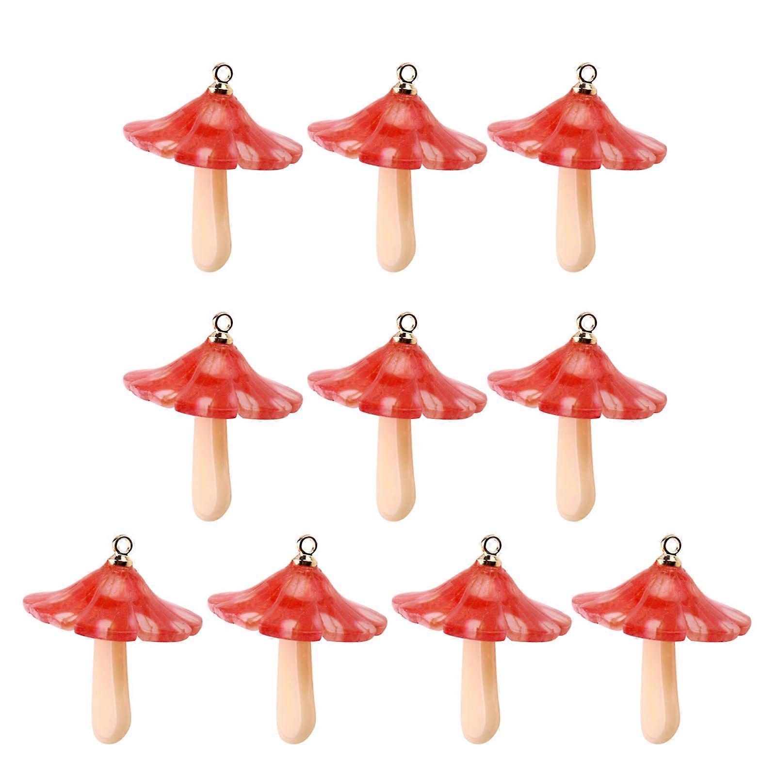 Chic Phone Decorations Pendant Accessory Convenient Mushroom Part Hangings Accessory Charm for Backpack and Photograph Red S