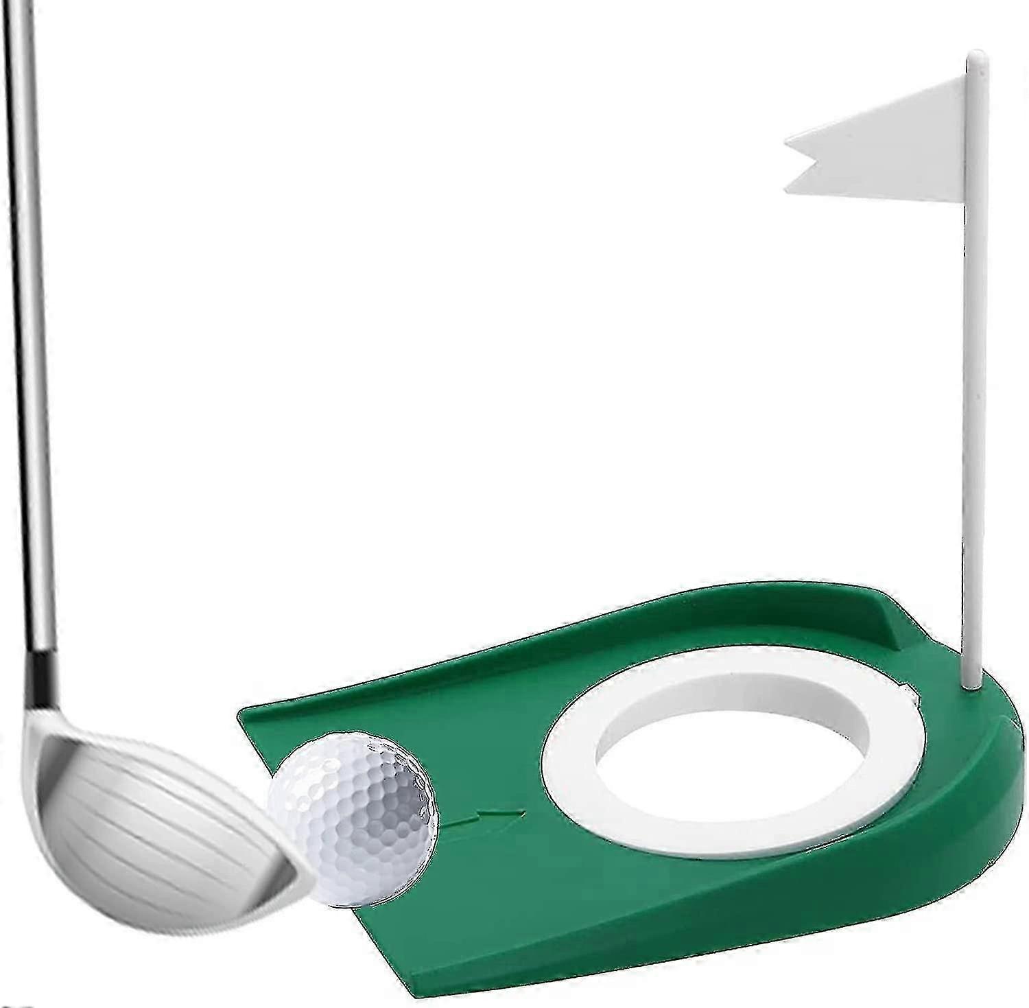 Golf Putting Mat Practice, Indoor Outdoor Plastic Golf Putting Cup Practice Aids