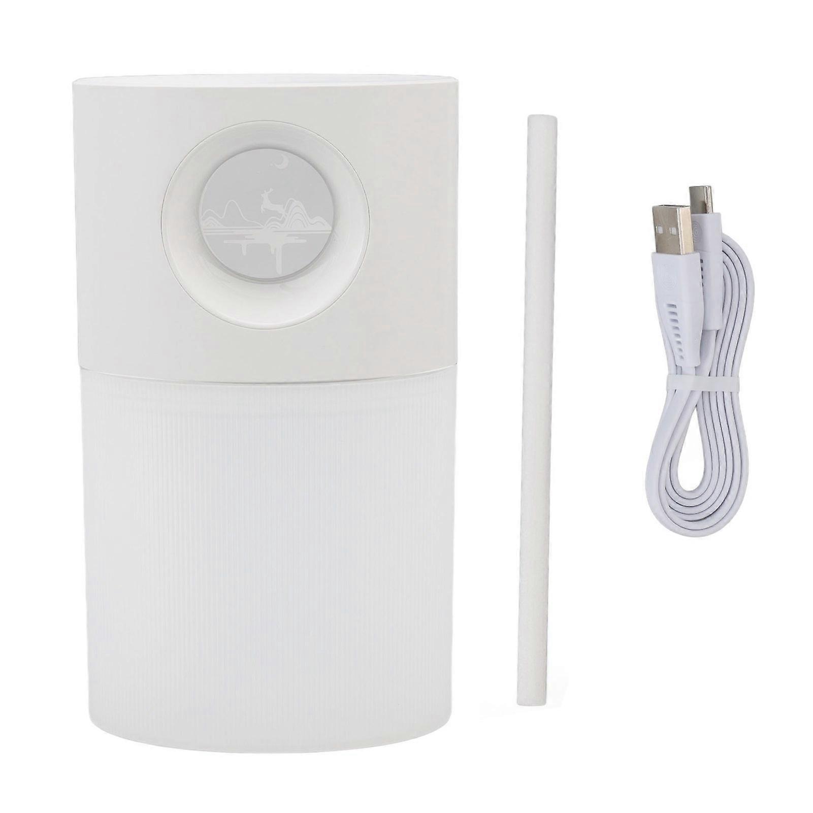 Mini Quiet USB Rechargeable Fine Mist Portable Desktop Humidifier with Night Light for Home Office 350ml