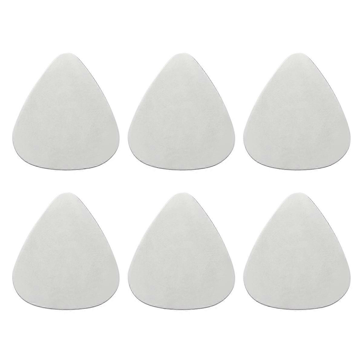 6 médiators en acier inoxydable - Argent