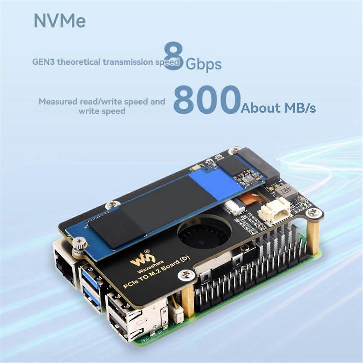  PCIe to M.2 Adapter Board for Raspberry Pi5 Transfer Module