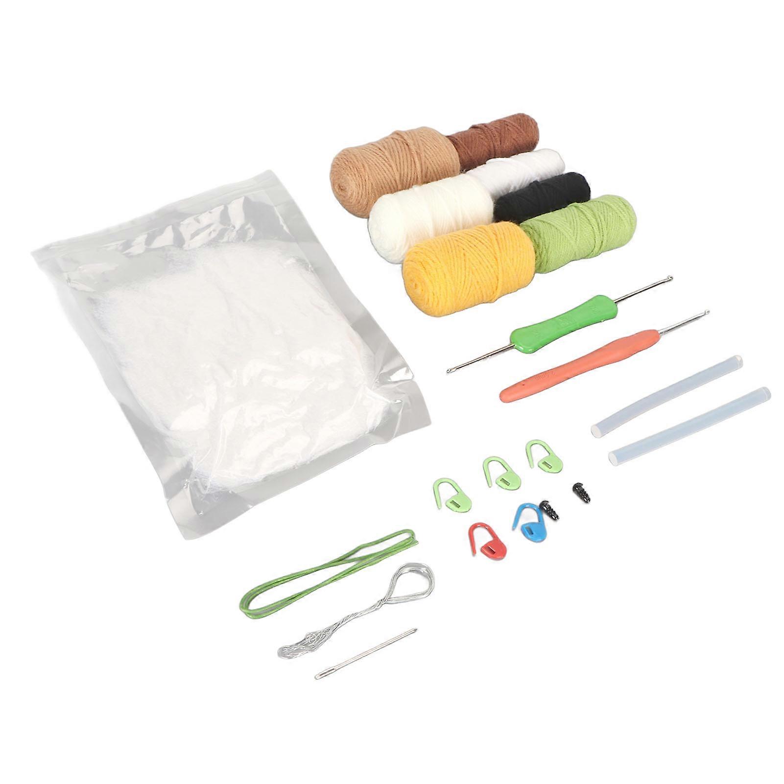 Crochet Potted Panda Kit with Crochet Hook Yarn Stuffing DIY Learn to Crochet Animal Starter Kit Crochet Kit for Beginner
