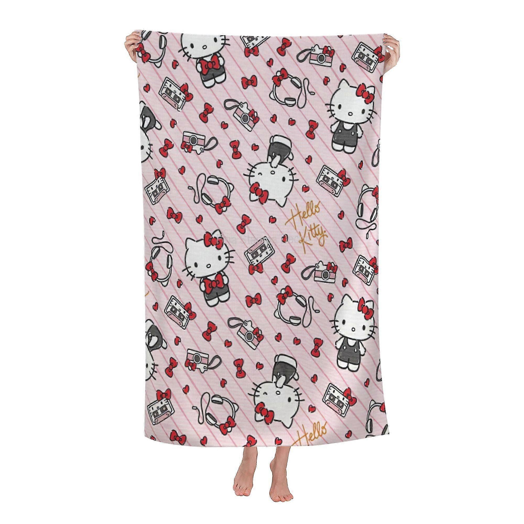 Hello Kitty Beach Towel, Large Microfiber Bath Towel #CrUP