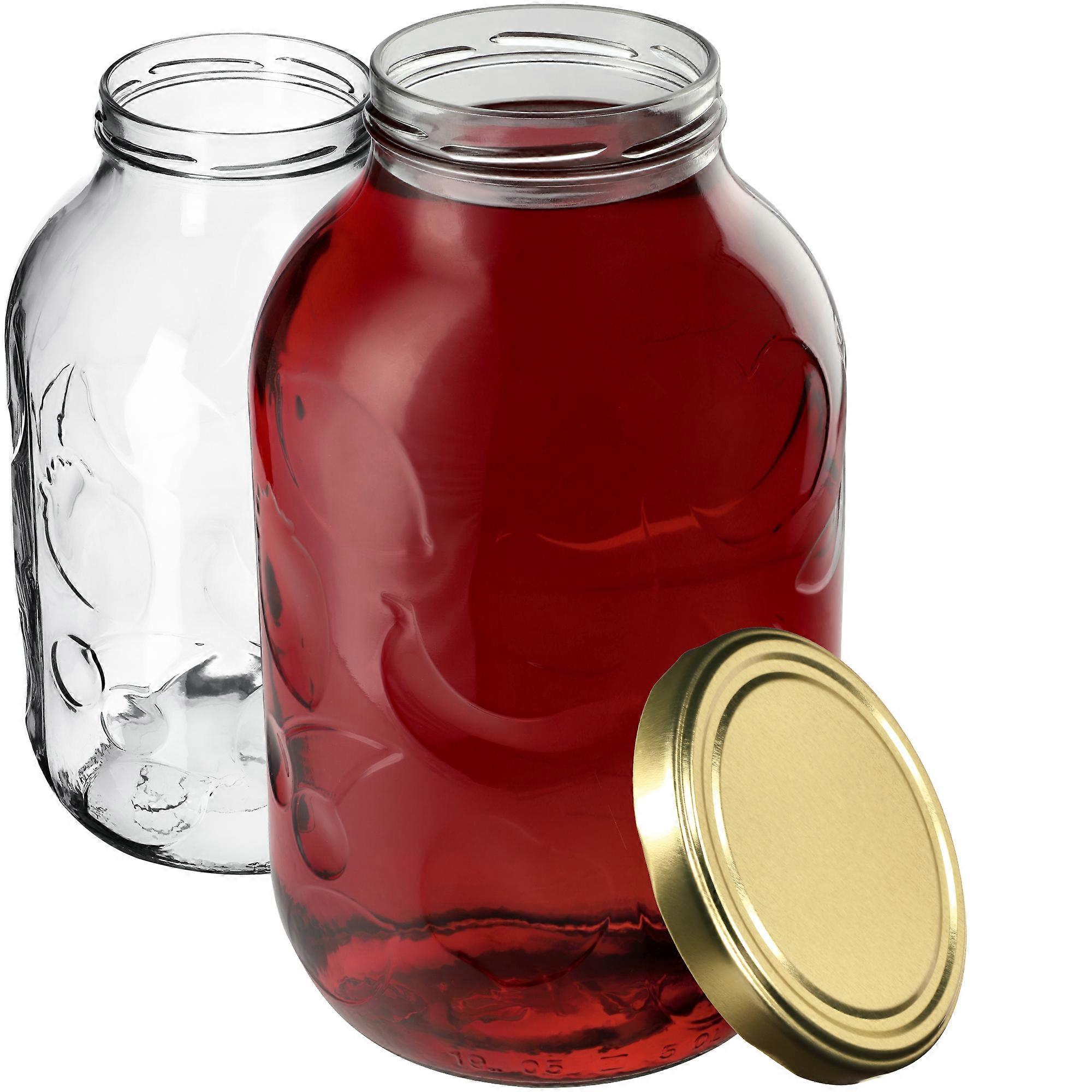 KADAX Alen tarro 5000ml 100mm + tapas doradas 2pcs