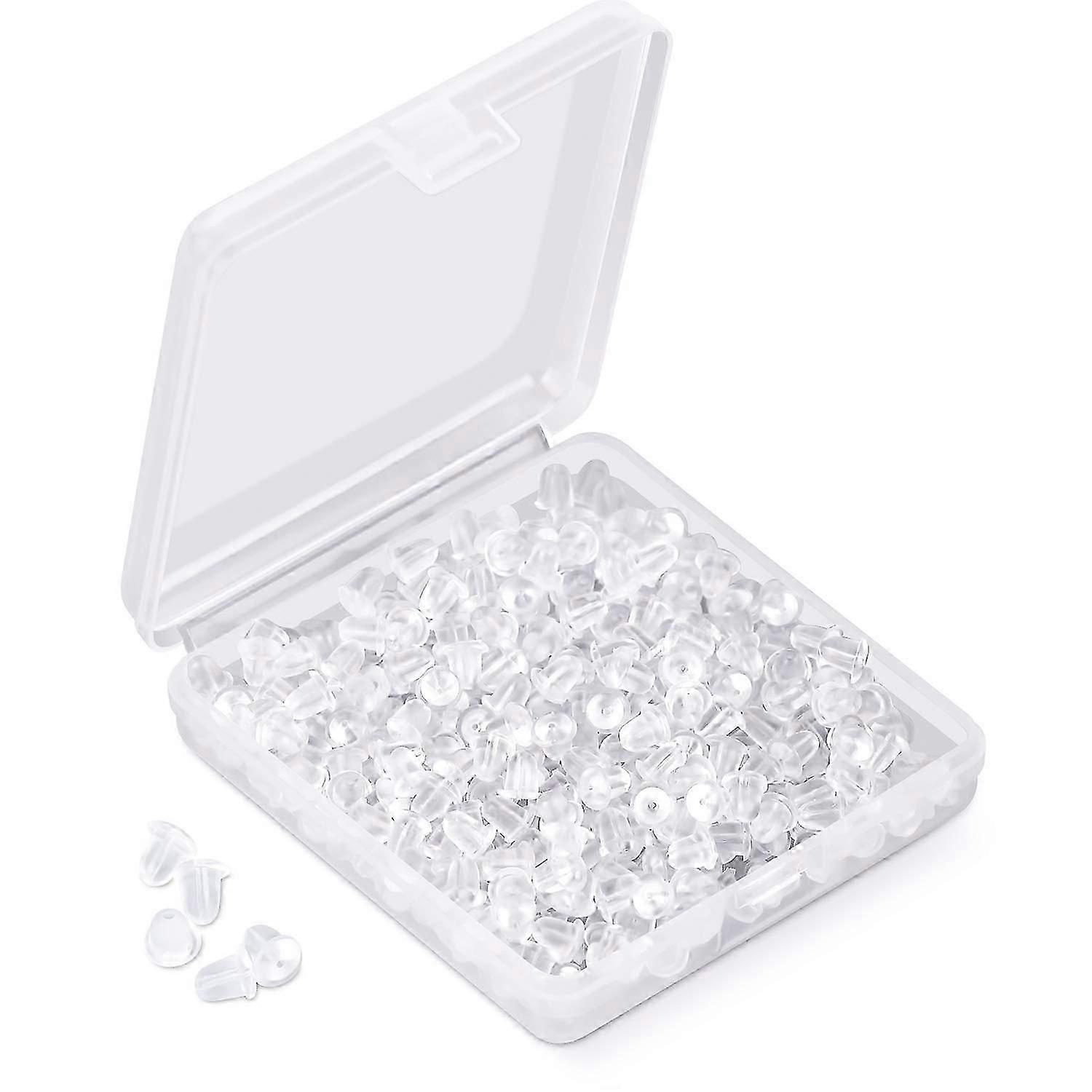 Soft Clear Silicone Earring Backs - 1200pcs Ear Safety Back Pads Stoppers Replacement