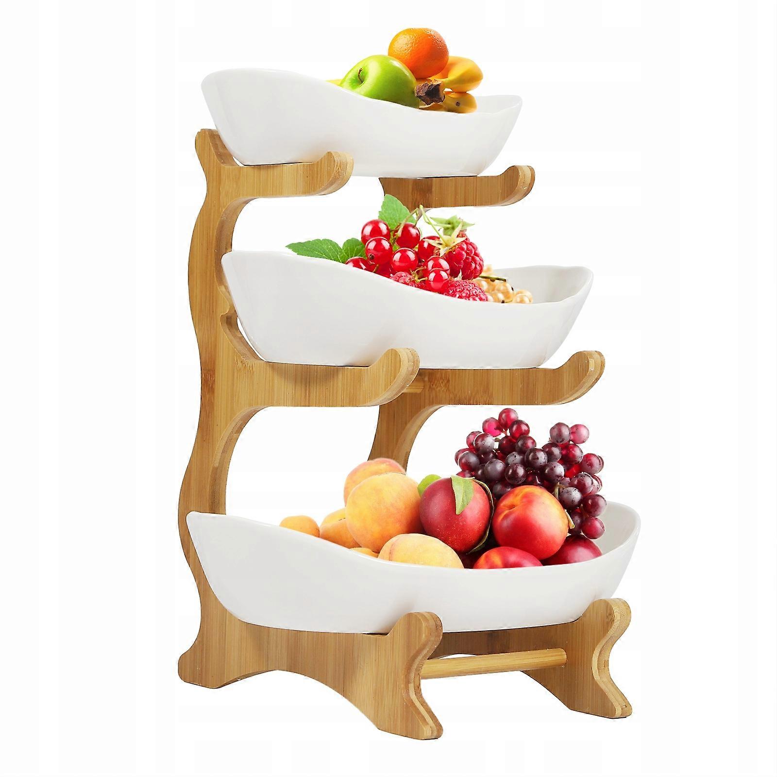 Three-layer Ceramic Fruit Bowl
