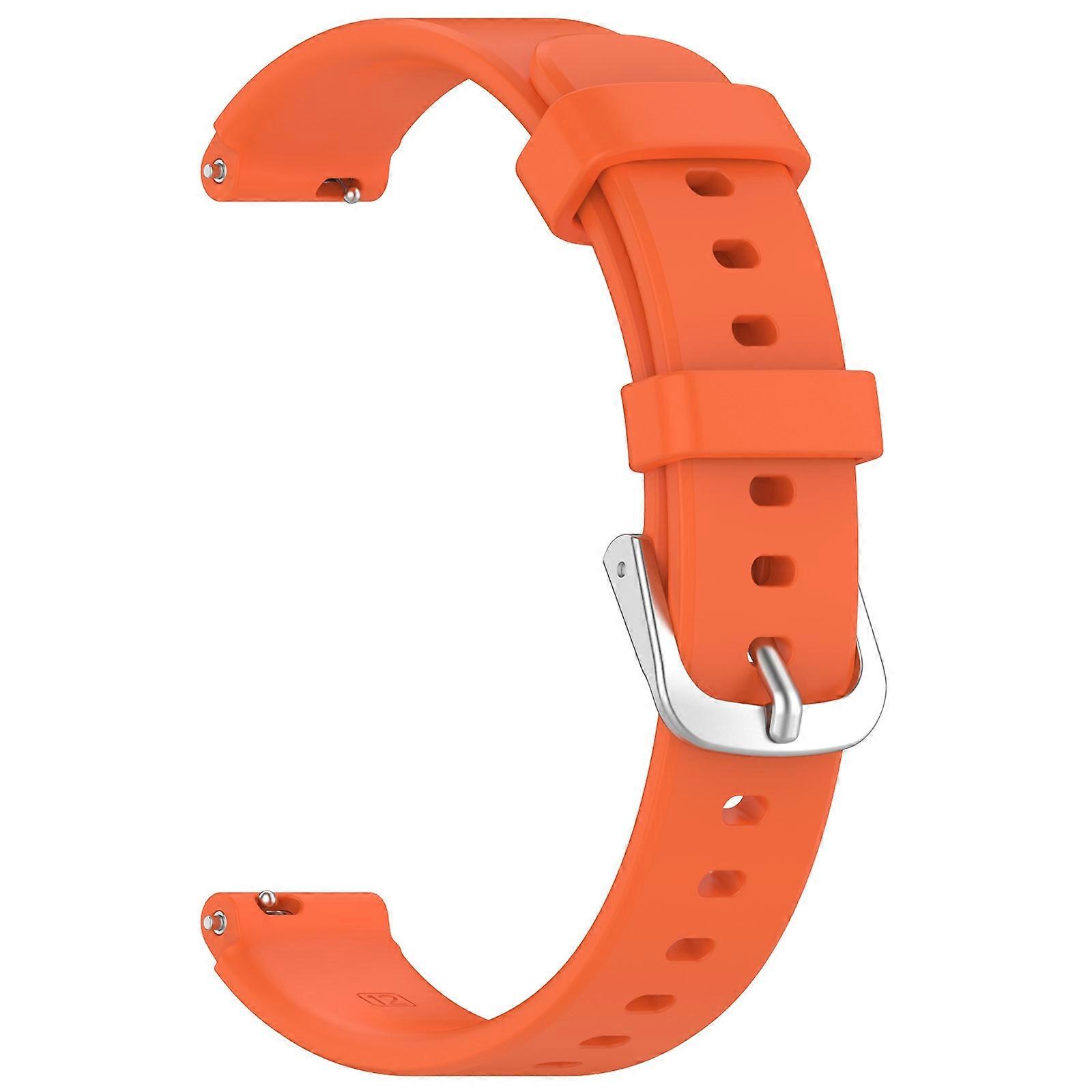 Universal Solid Color Silver Buckle Silicone Watch Band 12mm