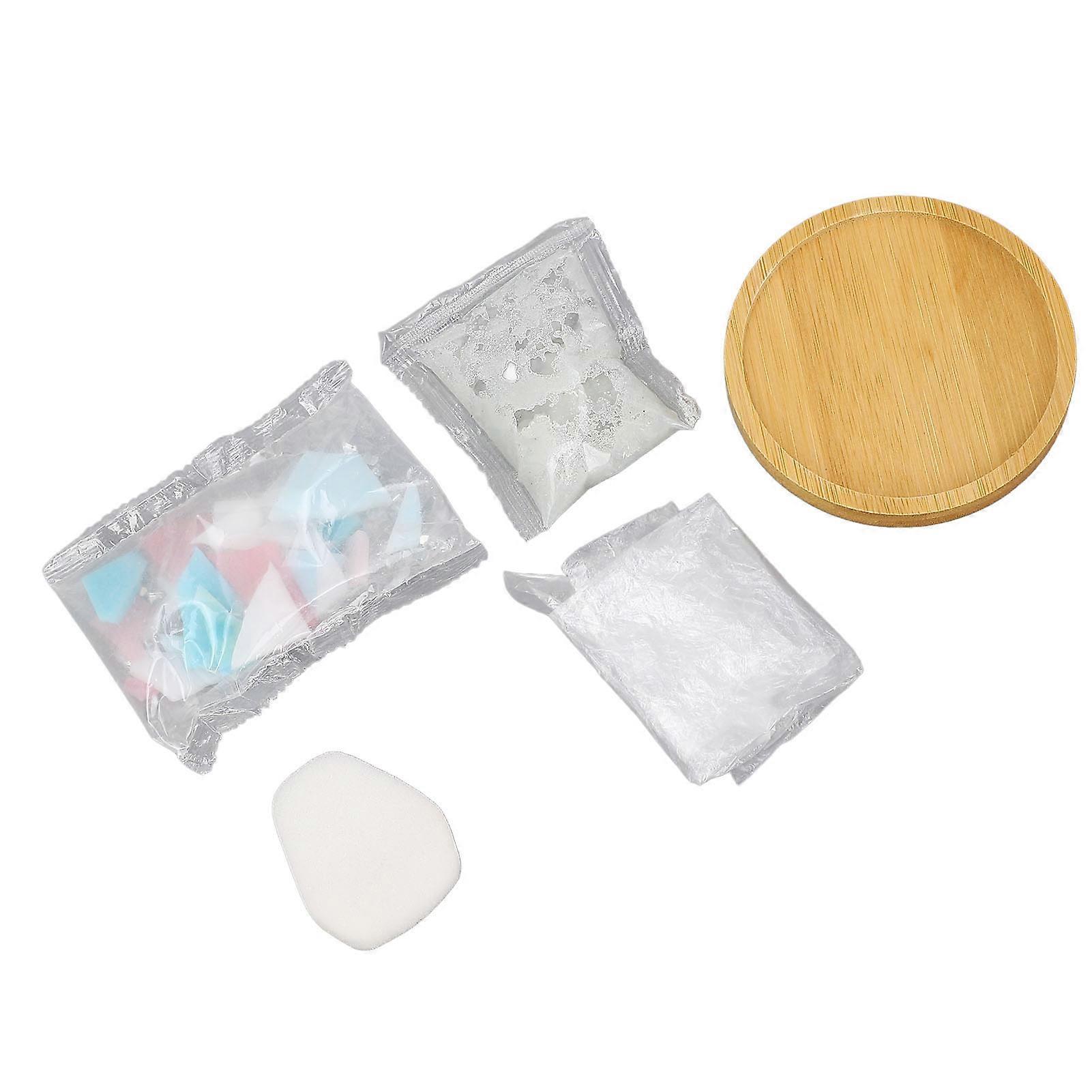 Handmade Mosaic Coaster Kit with Bamboo & Sponge Powder Blue
