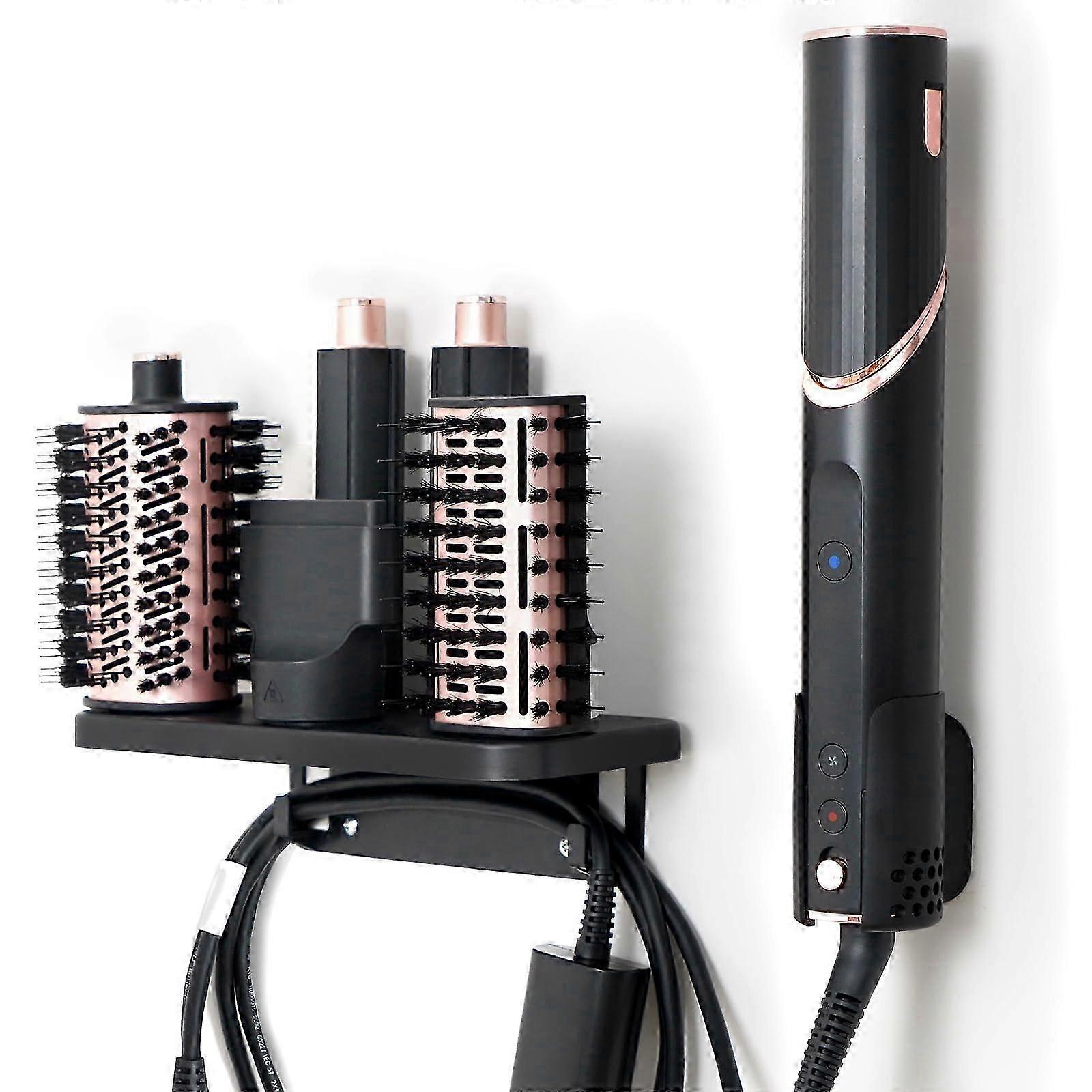 Wall Mount Holder for Storage Attachments and Accessories Curlers Brushes