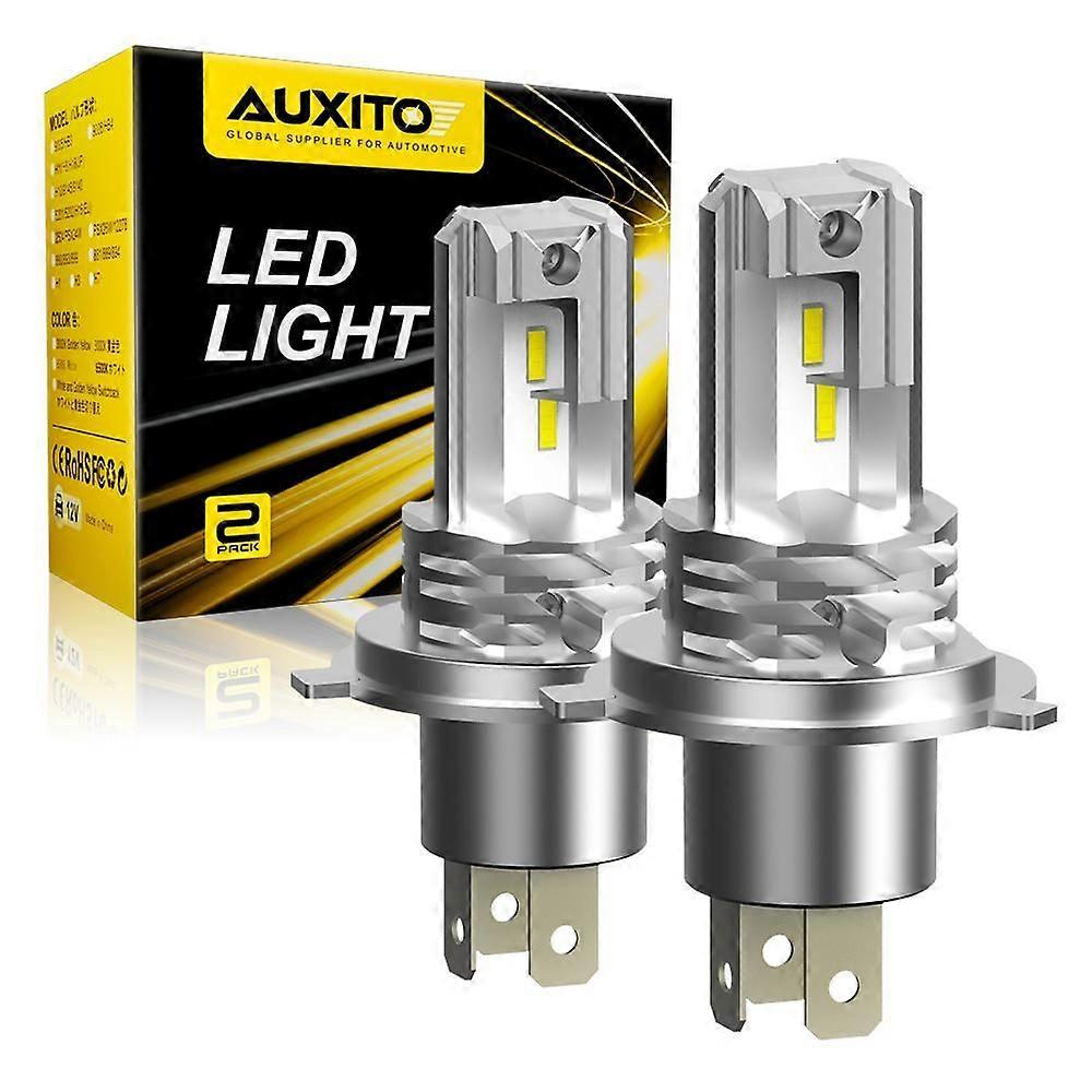 AUXITO H4 Fanless LED CSP Headlight Bulb for Car Motorcycle 9003 LED Hi/Lo High and Low Beam Headlamp Auto Head Lamp 12V 12000Lm