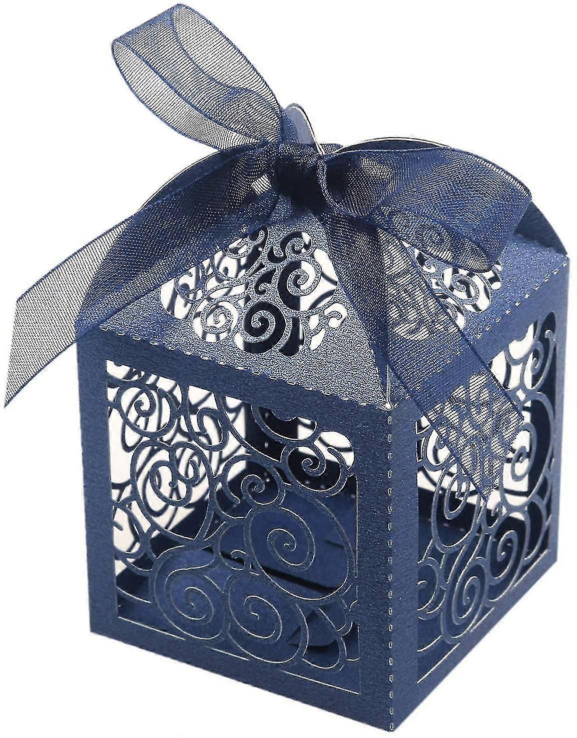 100 csomag esküvői favorit dobozok lézer vágott dobozok party favor box kis ajándékdobozok csipke cukorkák dobozok