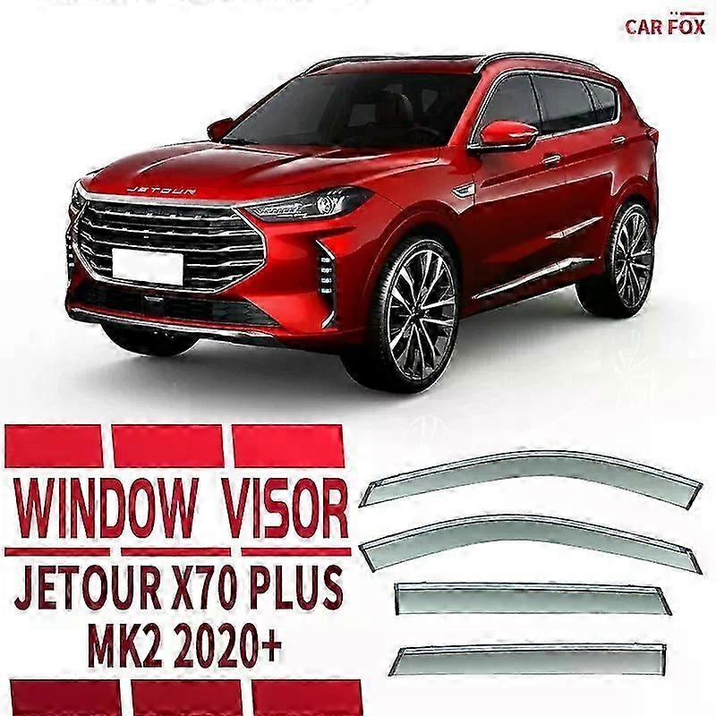 Applies To For Chery Jetour X70 Plus Mk2 2020+ Window Visor Vent Shades Ventvisor Wind Deflectors Visors Rain Visor