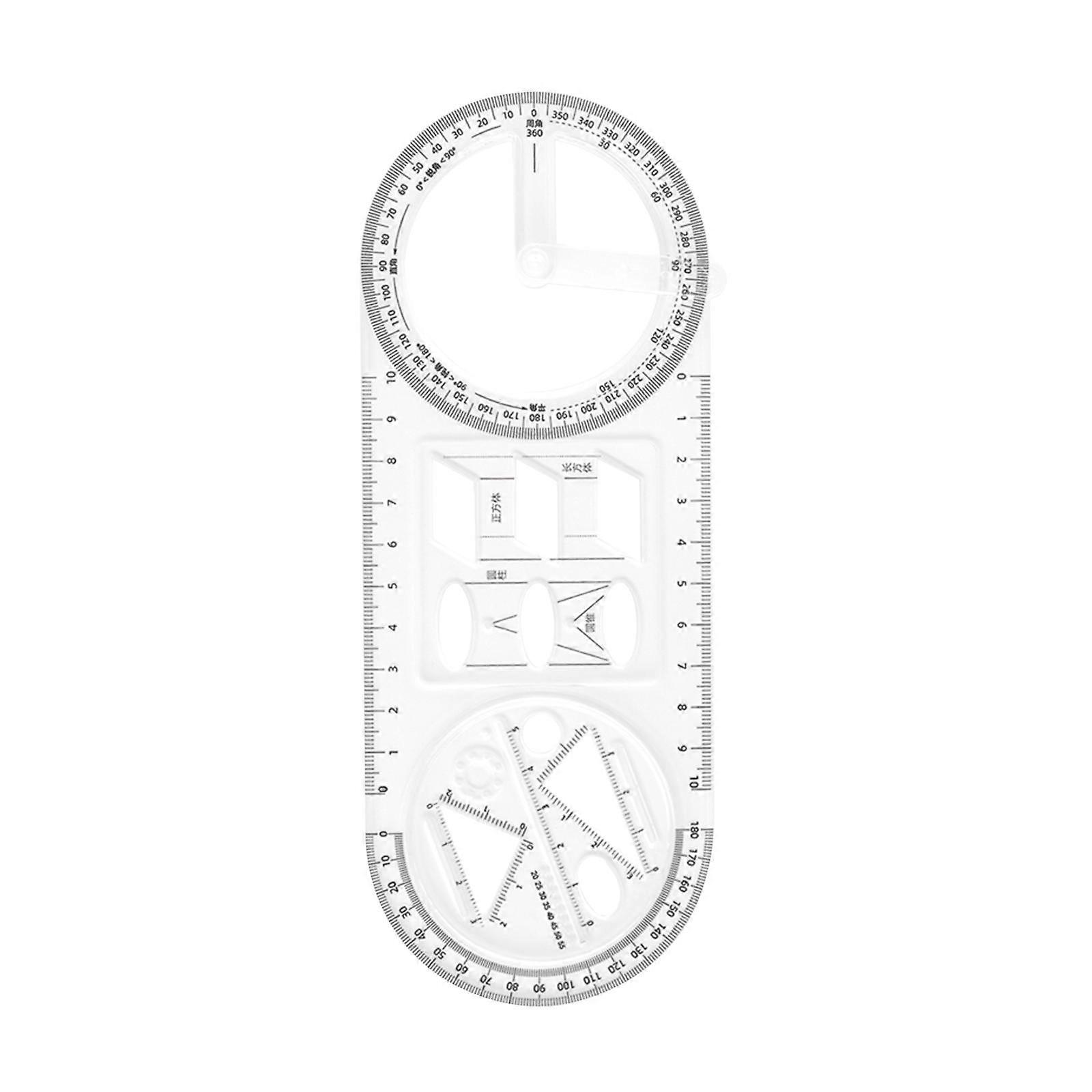 Multifunctional Geometric Ruler Measuring Tool for Office Supplies School