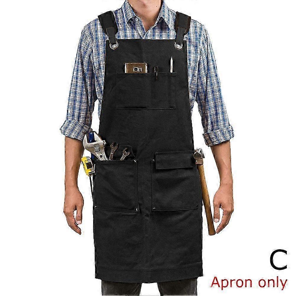 Heavy Duty Waxed Canvas Apron Multifunctional Canvas Work Apron Woodworking