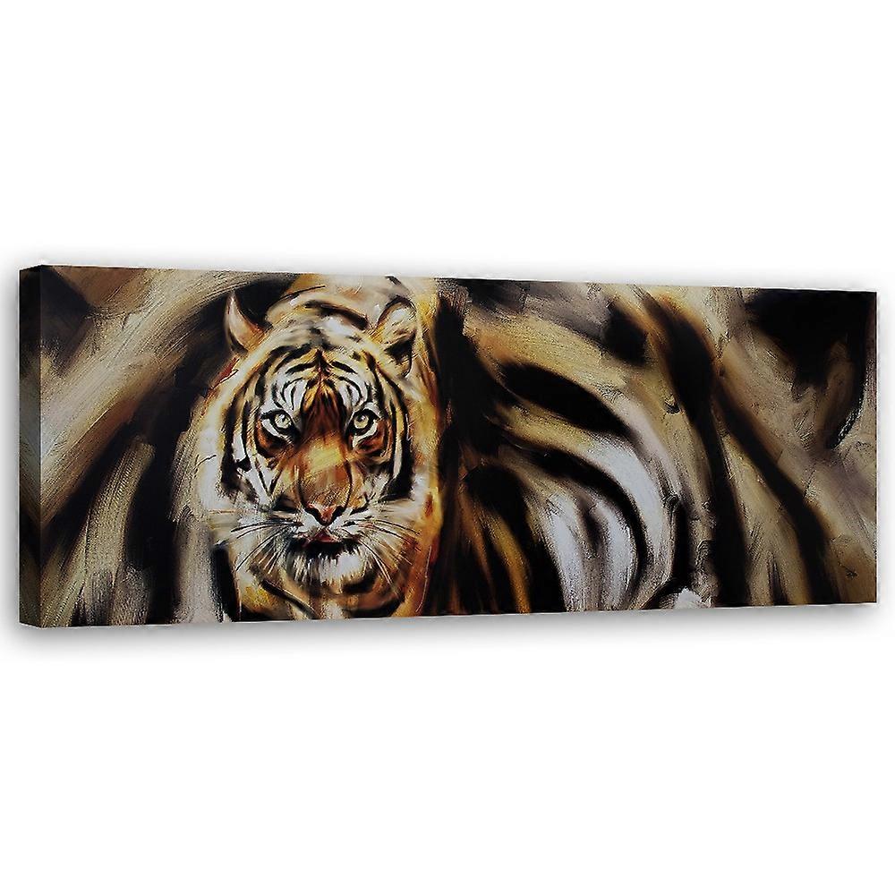 Lienzo Tigre pintado a mano - 150x50
