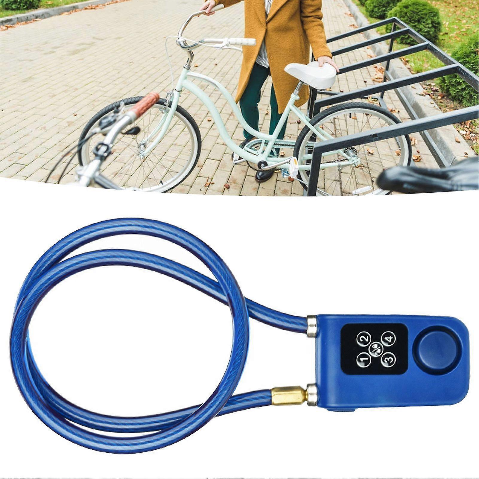 SSRGV Y787 Smart Alarm Lock AntiTheft Chain Lock for Bike Gate Blue