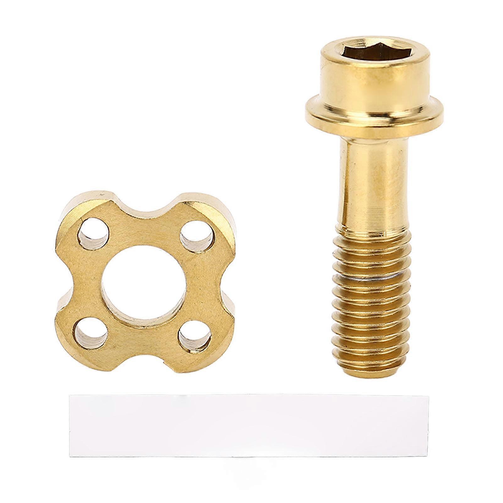 Front Derailleur Screw Gasket Ti Alloy Fixed Set Kit Arc Half Moon Washer Hallow Gold