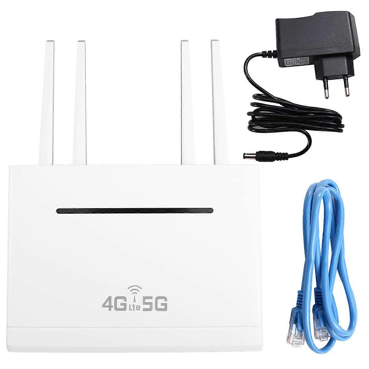 4G WIFI Router 300Mbps Wireless Home Router 4 External Antenna 4G SIM Card WiFi Router EU Plug