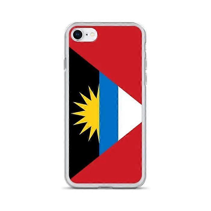 Phone case - PIXELFORMA - Antigua and Barbuda Flag - Compatible with iPhone SE - Flexible - Shockproof