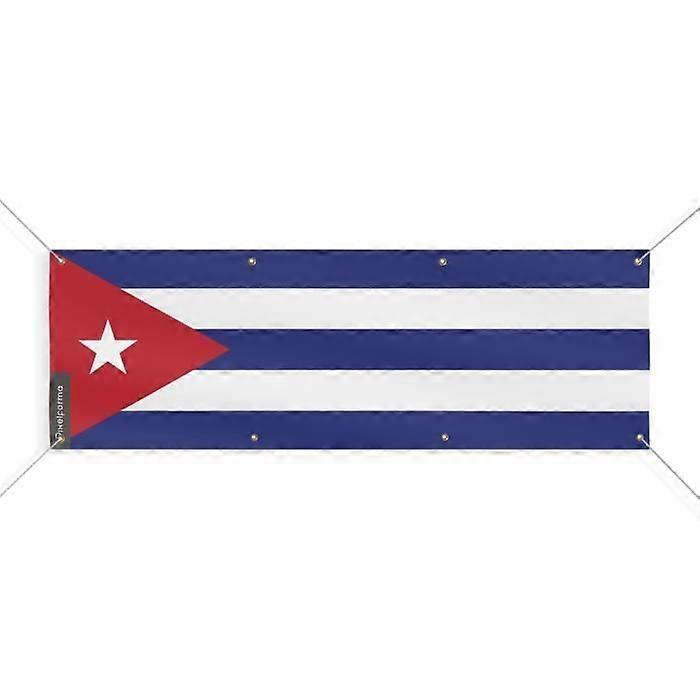 Cuba Flag Banner 8 Grommets 180x540 cm