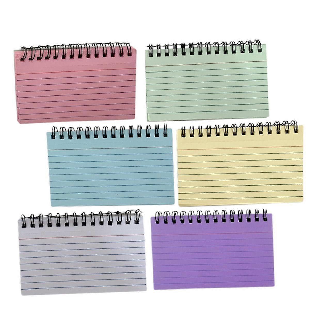 6pcs Colored Coil Book Planning Pads Notebook Schedule Memo Notepad