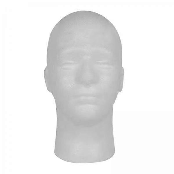 3x Male Head Hat Display Stand Multi Purpose White Lightweight Portable