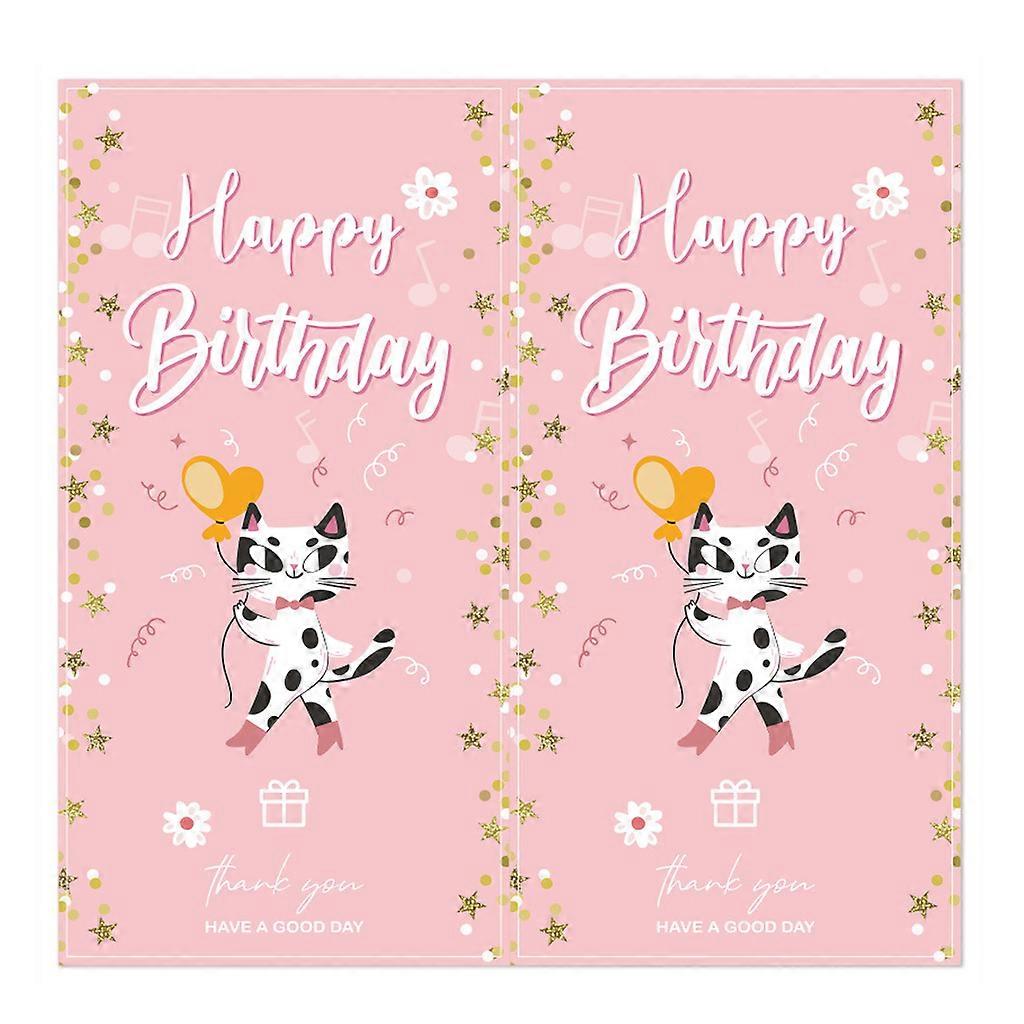 50Pcs Rectangular Birthday Wrapping Labels Self-adhesive Sealing Labels Package Sealing Sticker For Business Owners
