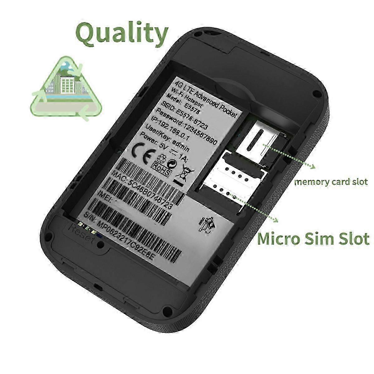 NEU 4G Router ASR Tragbarer WiFi-Kartenrouter TYPEC LTE Wireless Hotspot E5578 Wireless Internet Rout