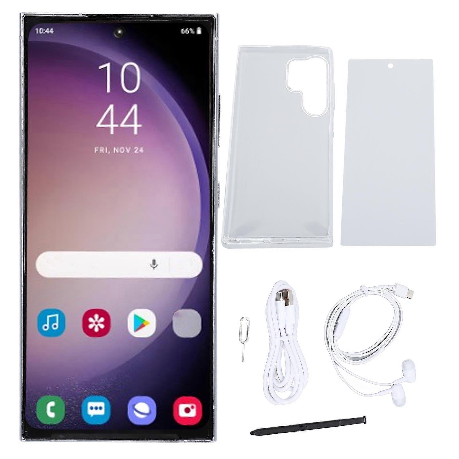 4G Smartphone 6.6 Inch Incell Screen 8GB 256GB Memory 13MP 24MP Camera Dual SIM Unlocked Cell Phone for Android 14 Blue