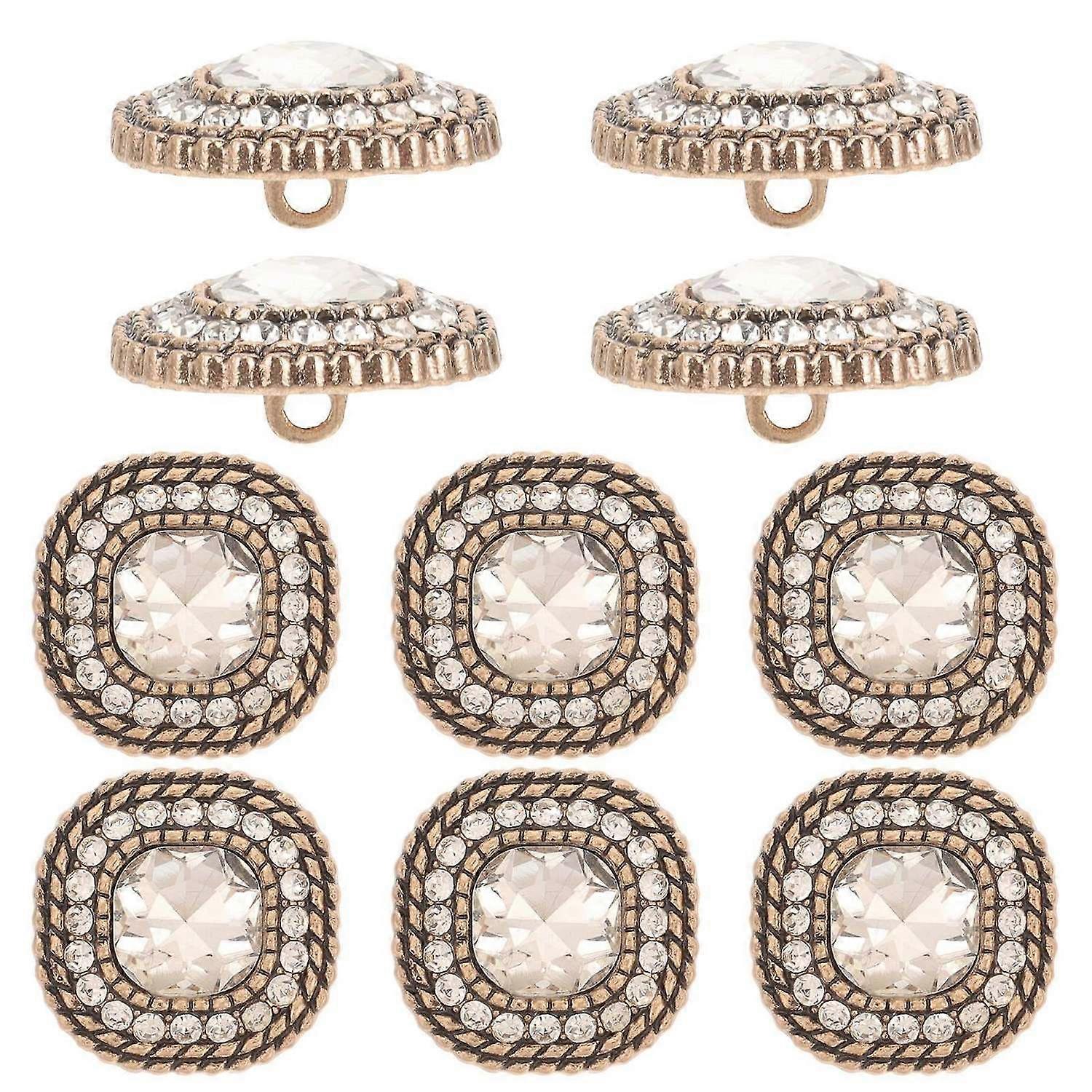 10pcs Metal Decorative Buttons Suit Buttons DIY Metal Buttons for Overcoat Clothes