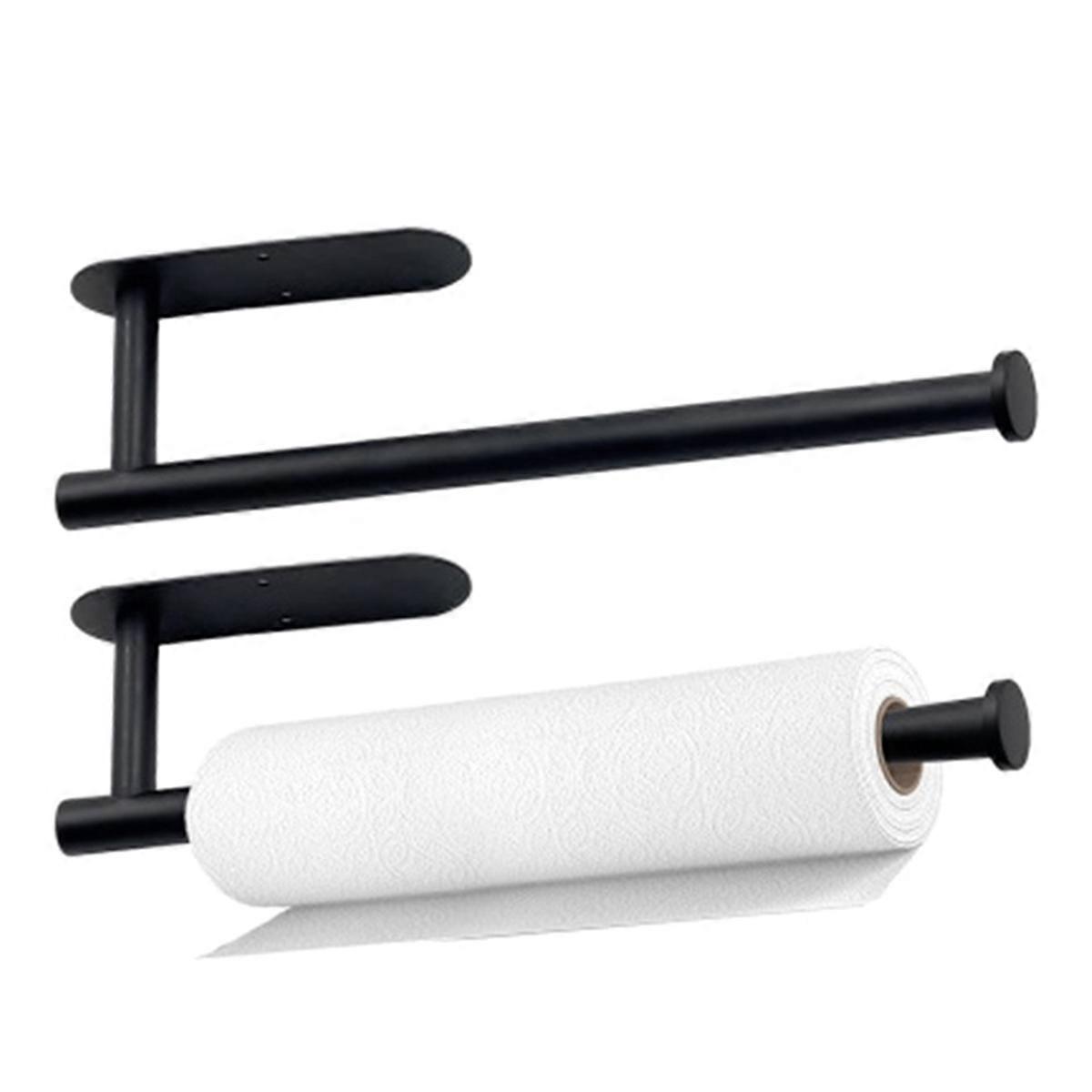2 Pack Versatile Paper Towel Holder, Wall Mount or Self-Adhesive