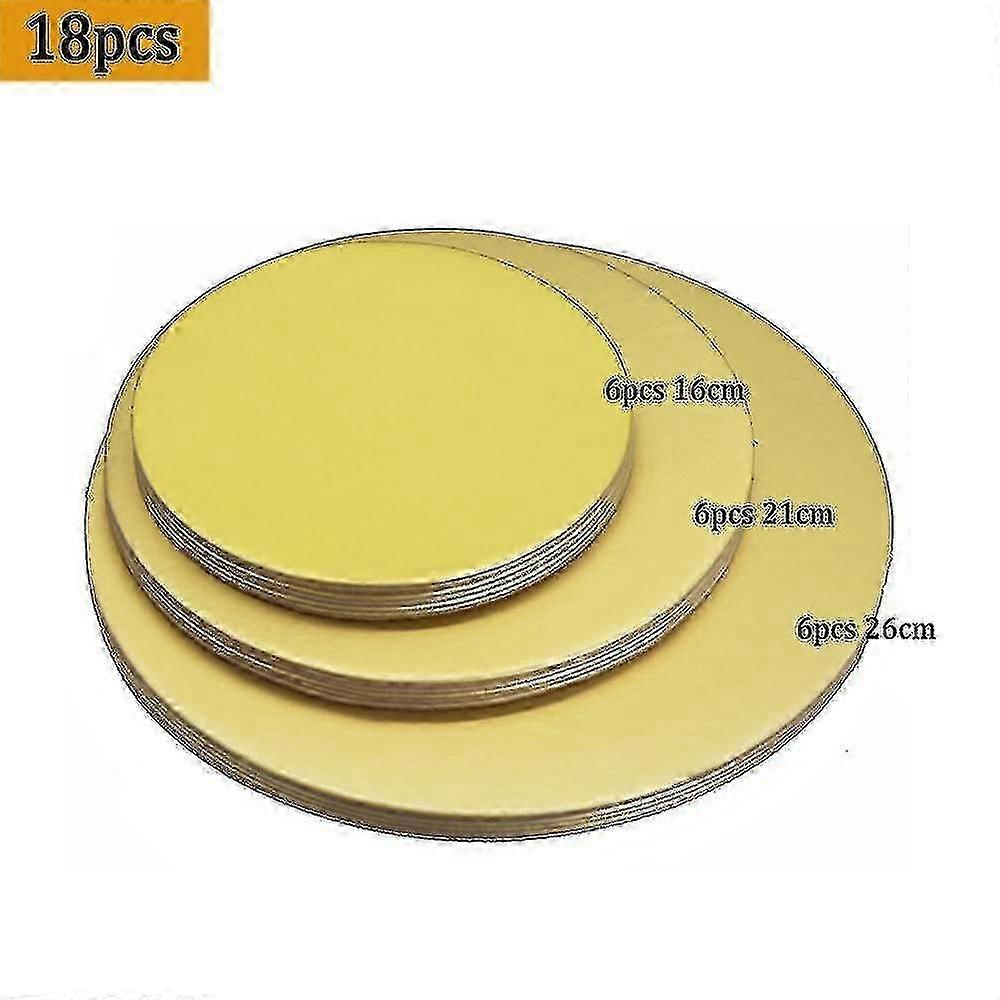 Bakeware Sets 18pcs 18/5pcs Round Cake Boards Set Cakeboard Base Disposable Paper Cupcake Dessert Tray 6 Inches