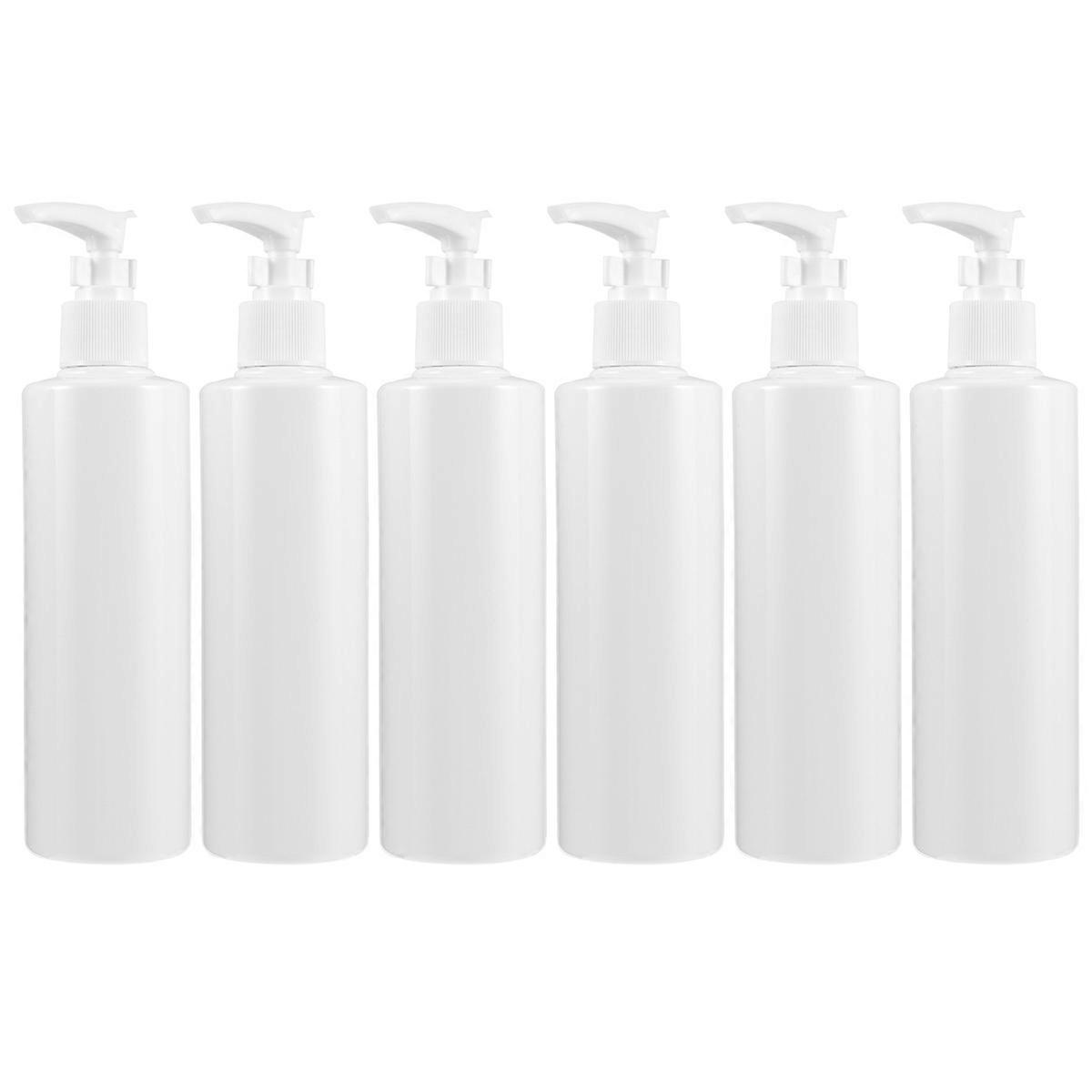 6pcs Reusable Travel Lotion Bottles with Pump – Durable Plastic Containers for Shampoo, Conditioner, Body Wash – Leak Proof Portable Storage for Home