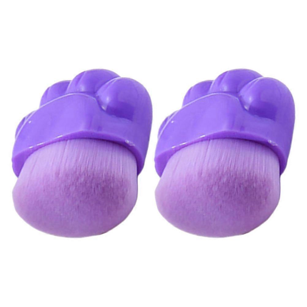 Kitten Paw Makeup Brush Artificial Fiber For Travel And Everyday Use 2Set