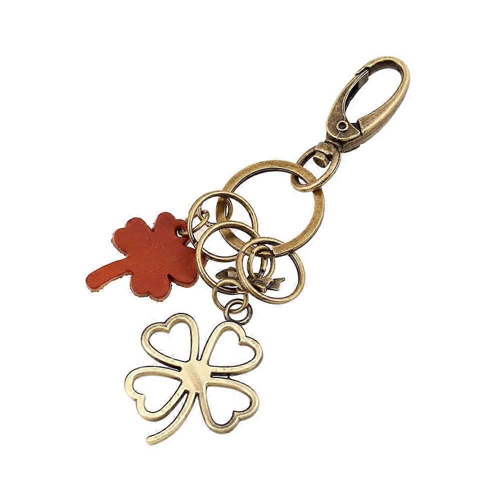 Lucky Pendant Keychain Retro Punk Keychain Stylish Key Hanging Decoration Multi Color 14x3.8x0.5cm Alloy 1Pcs