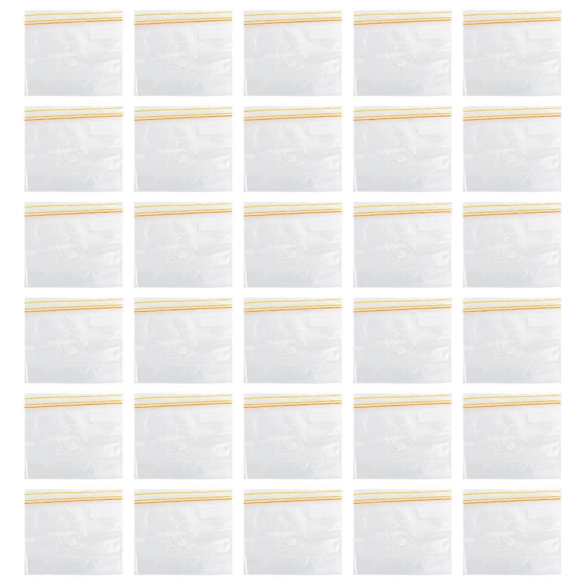 Food Packaging Bags Sealed Bag Transparent Double-Rib Style S for Food Preservation Leak-Free 30Pcs