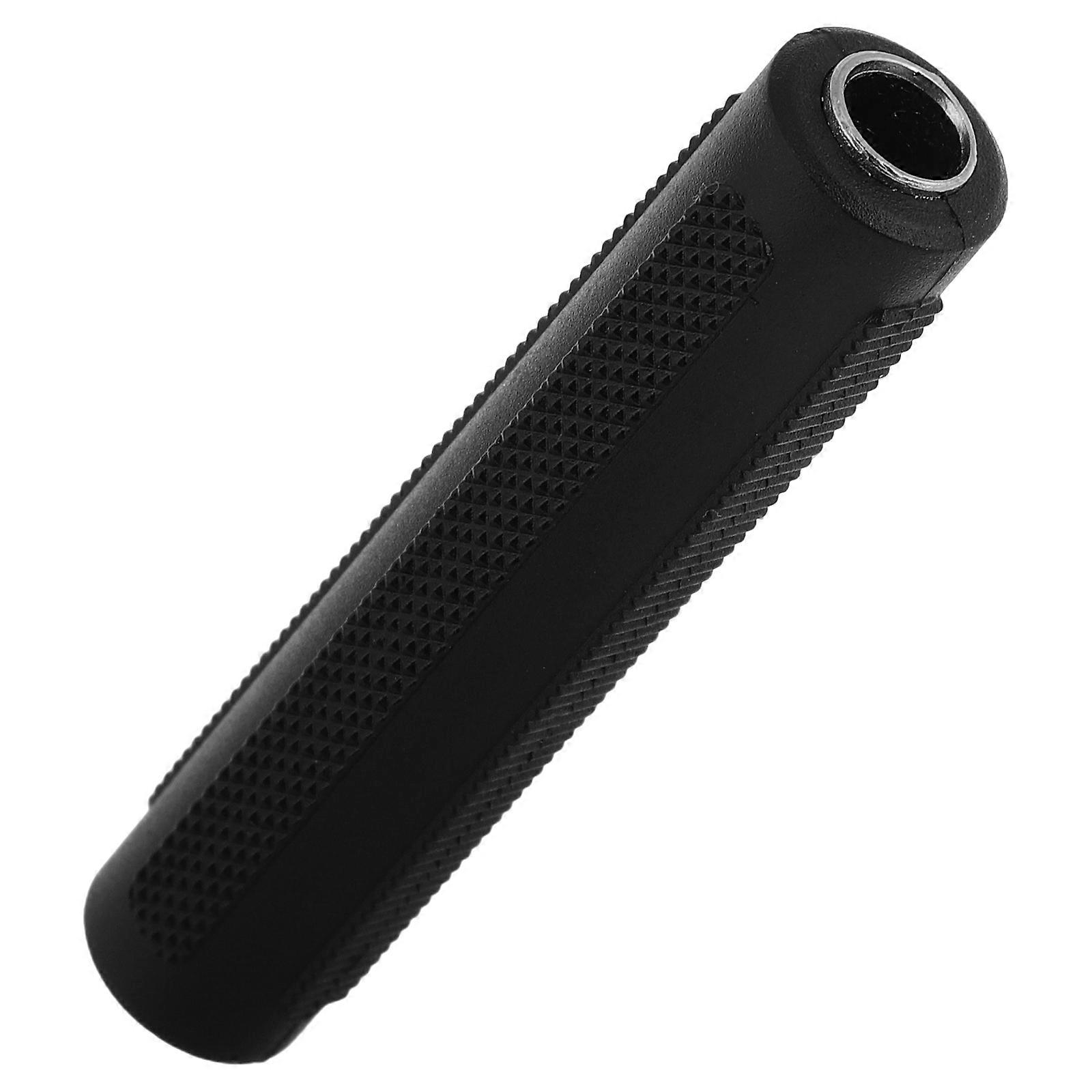 Aux Extender Dual 65 Mm Female Adapter For Audio Equipment Microphones Mixers Cylindrical Shape Black Color 1Pcs