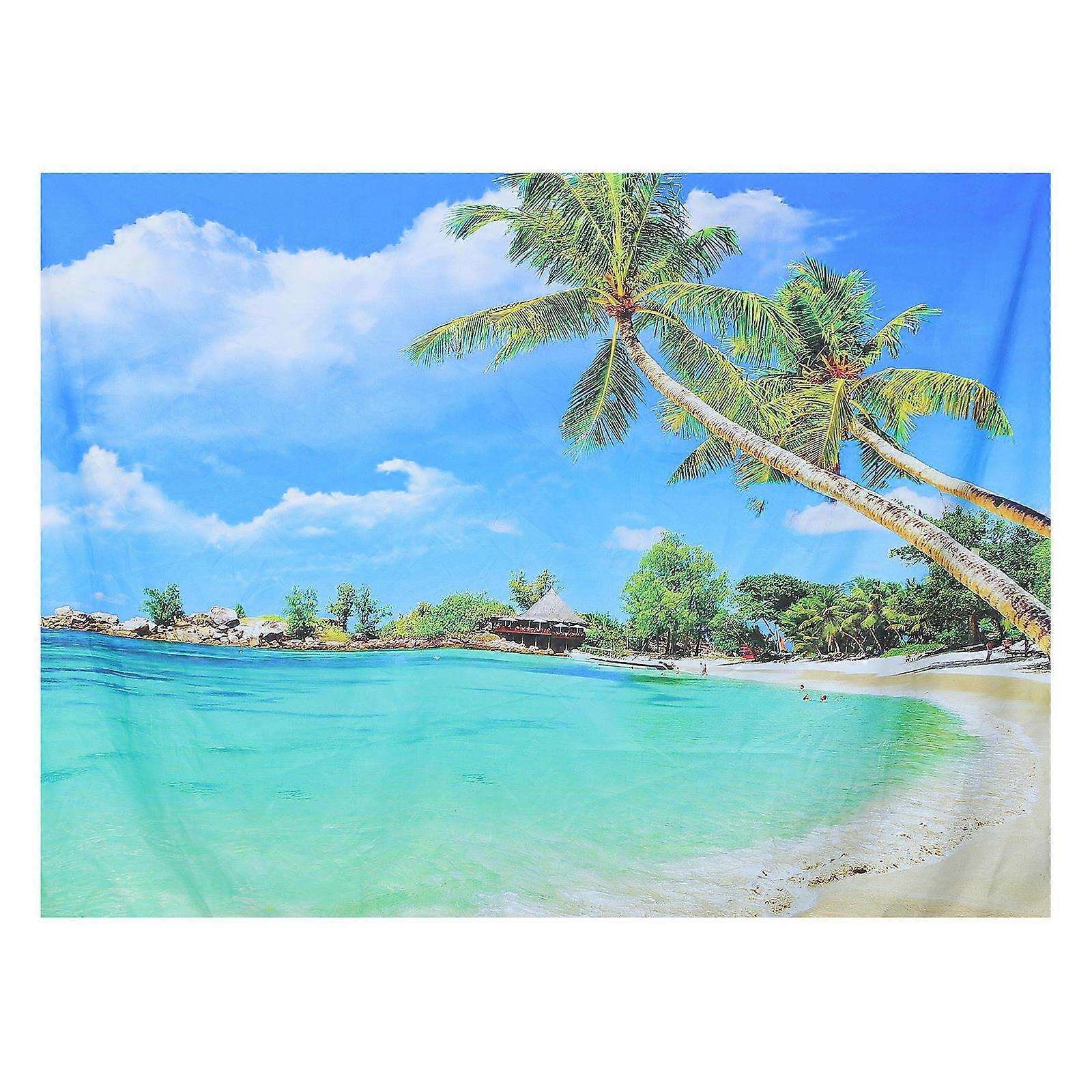 寮の装飾夏の海辺プリントウォールペンダントリビングルームの装飾長方形の形の壁アート1個