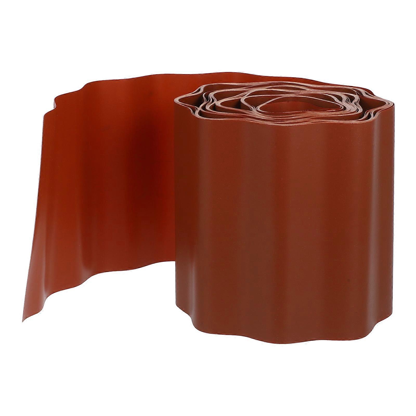 Decorative Garden Fence Border Practical Design For Homeowners Gardeners Brown PP Material 900.00X15.00X0.10CM 1 Roll