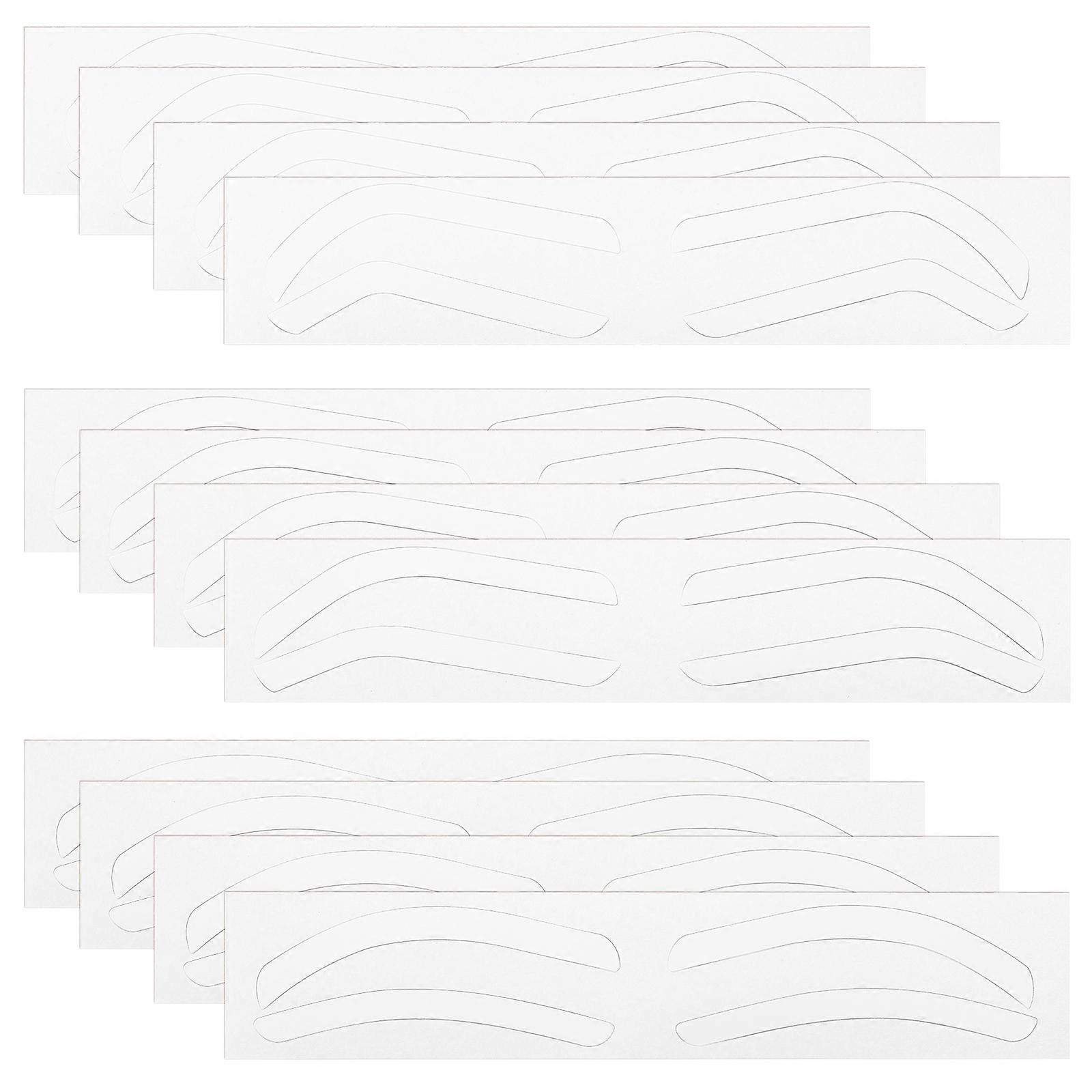 Eyebrow Shaper Stencils Eyebrow Stencil Stickers For Women Brow Shaping Compact 16.00X3.50X0.10CM 12 Sheets
