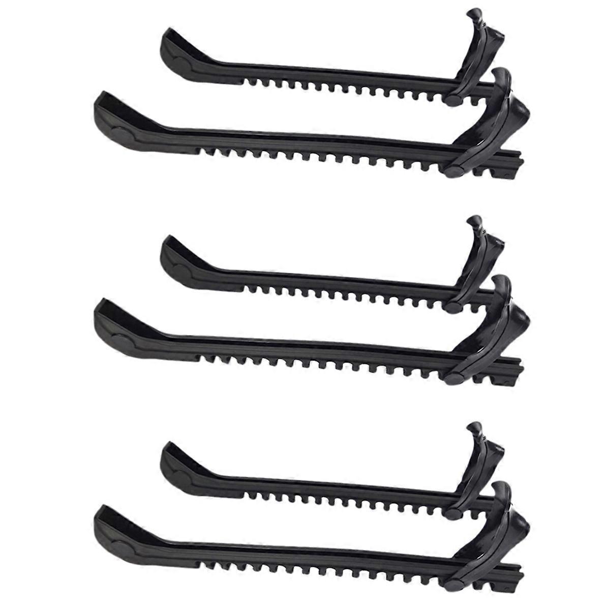 3X Ice Skate Blade Protectors,Universal Ice Skate Blade Cover Hockey Skate Guards with Adjustable Bu