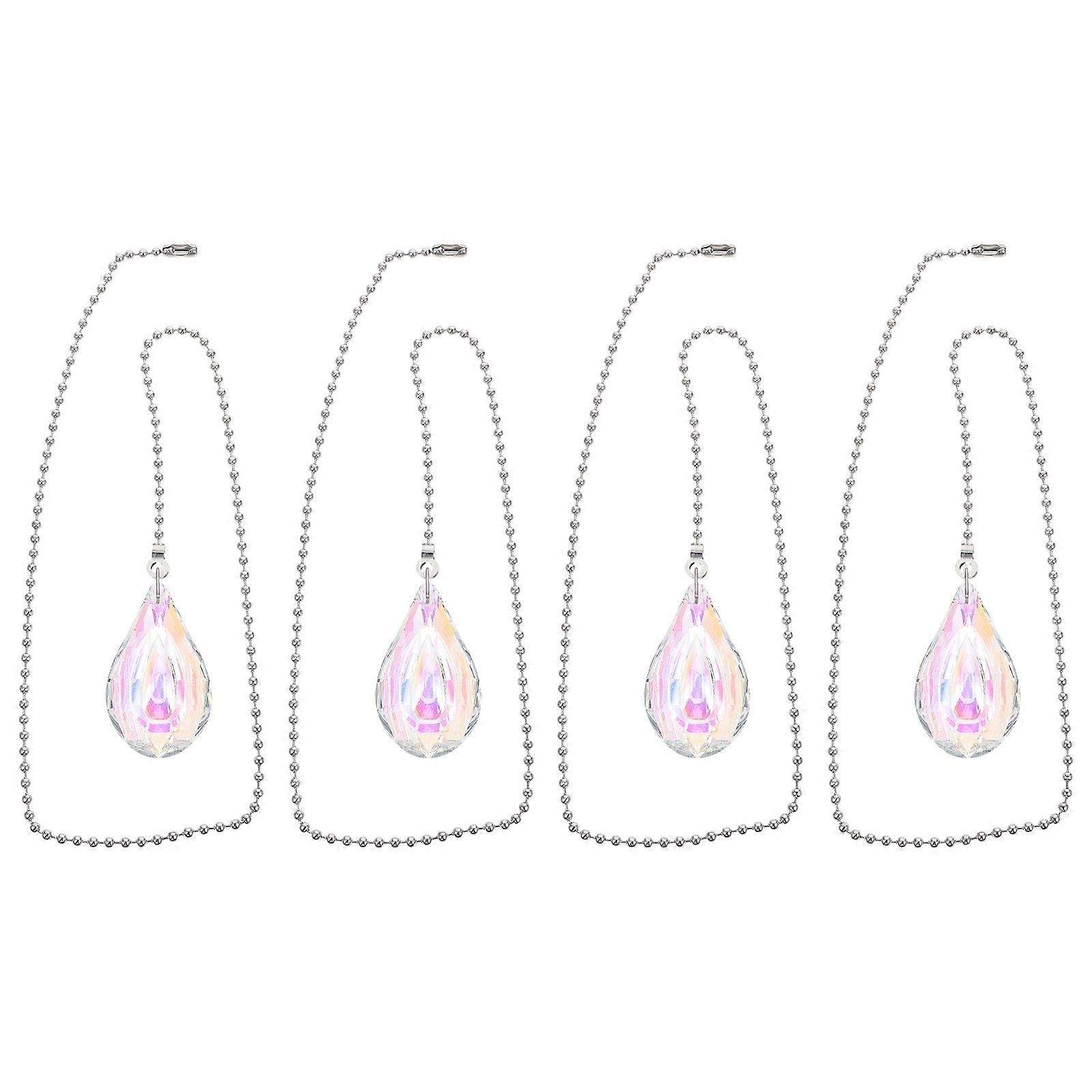 Pulling Chain Ceiling Fan Pulling Chains Home Decoration Transparent Bead Chain Switch 4Pcs