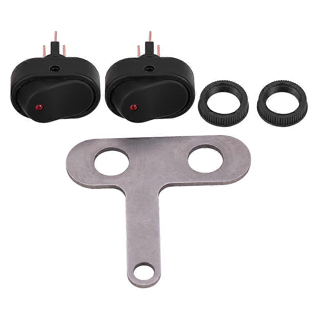 12V Motorcycle Scooter LED Headlight Headlamp On Off Switch with Red Indicator B Type